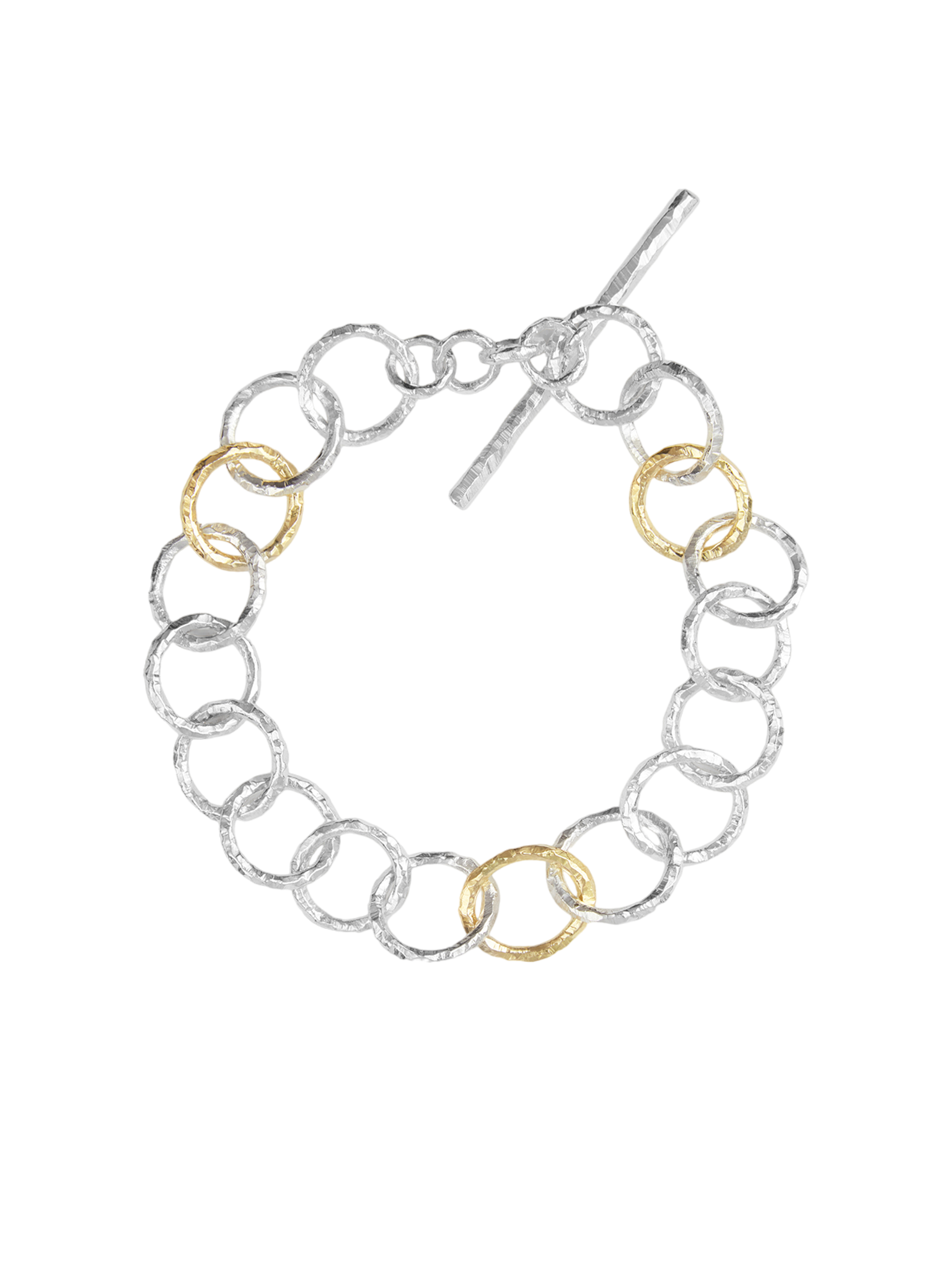 Ringo bracelet in silver and 18k yellow gold